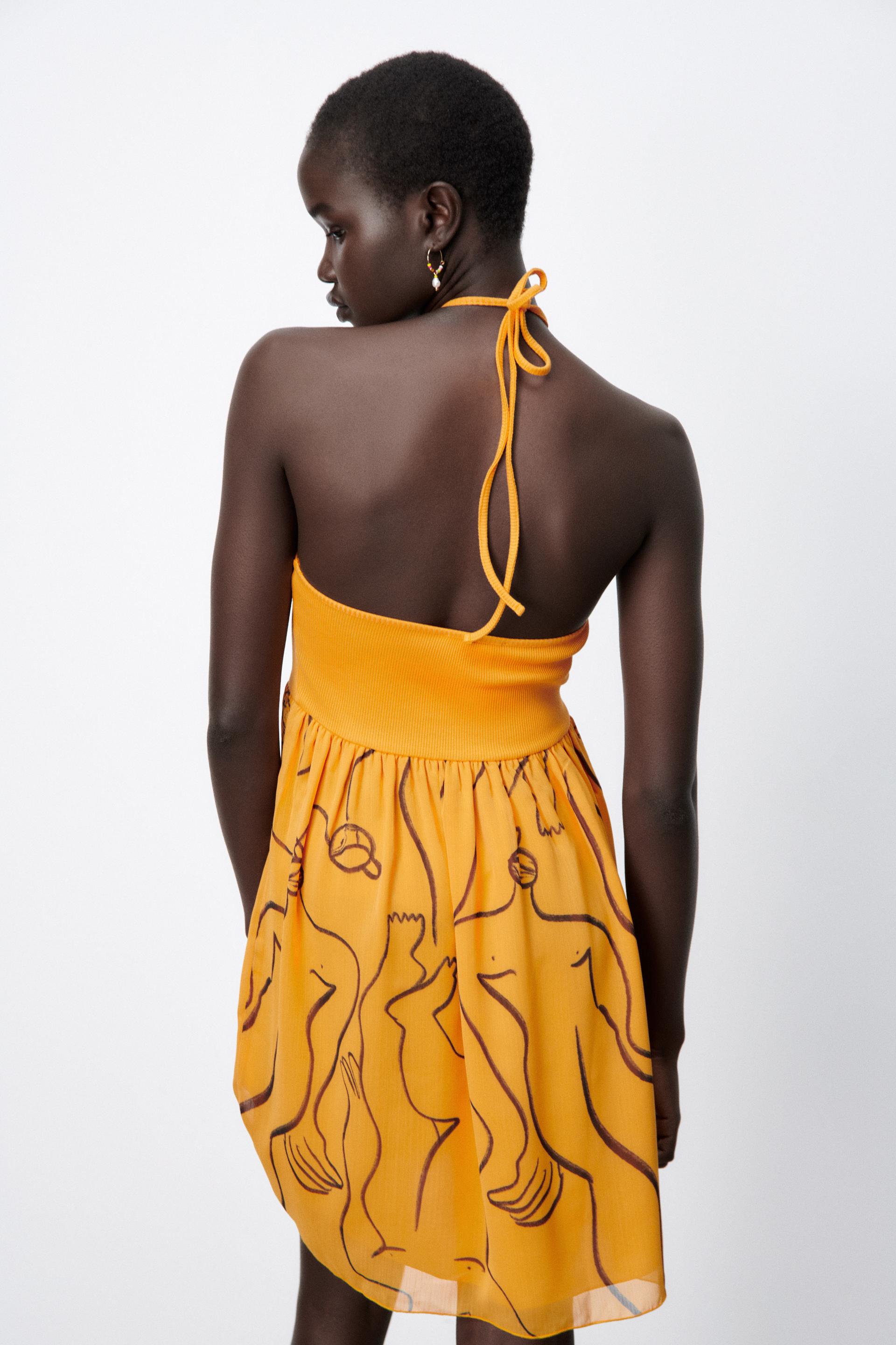 Dina Bukva ワンピース オレンジ色 Zara Japan 日本 Dina Bukva ワンピース オレンジ色 Zara Japan 日本