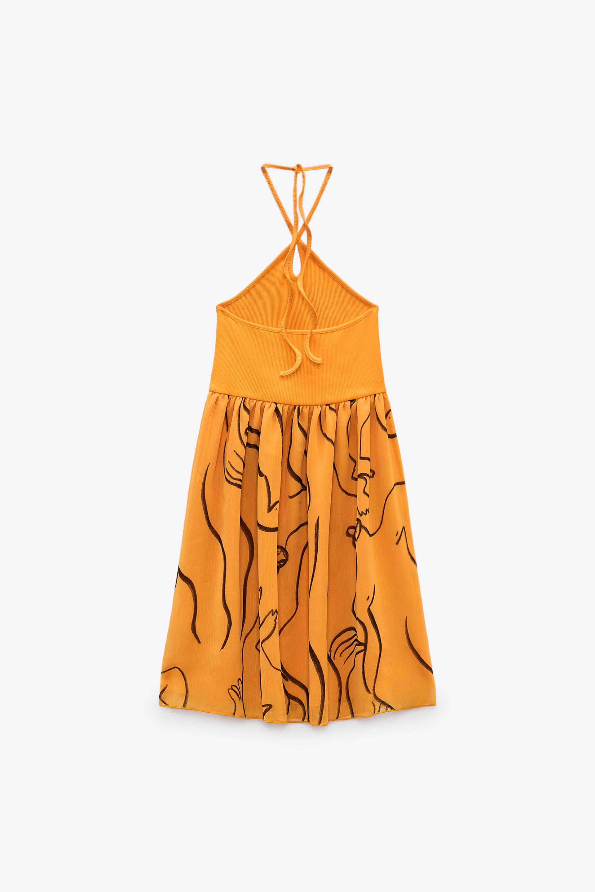 Dina Bukva ワンピース オレンジ色 Zara Japan 日本 Dina Bukva ワンピース オレンジ色 Zara Japan 日本