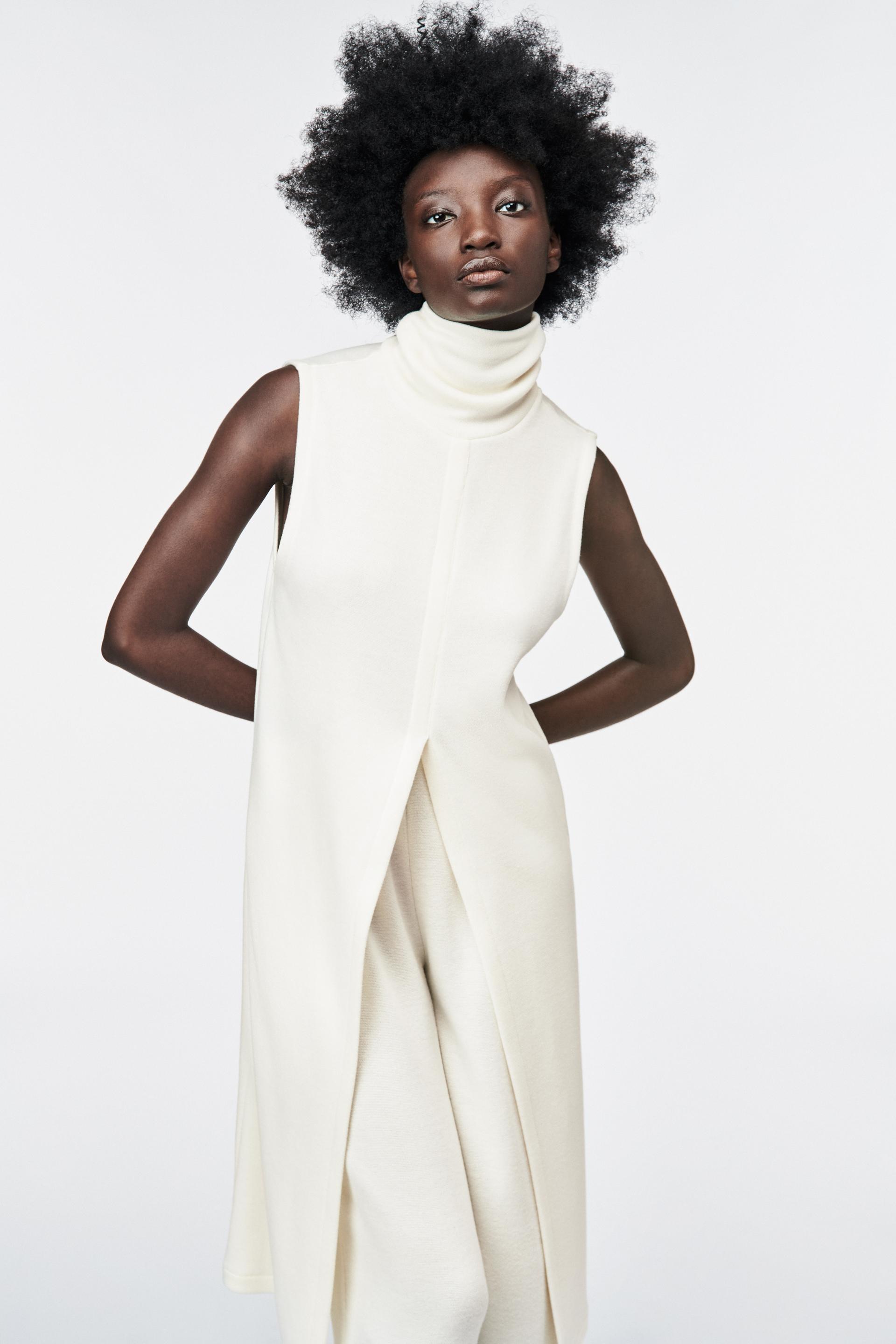 スリット ソフトワンピース エクリュ Zara Japan 日本 スリット ソフトワンピース エクリュ Zara Japan 日本