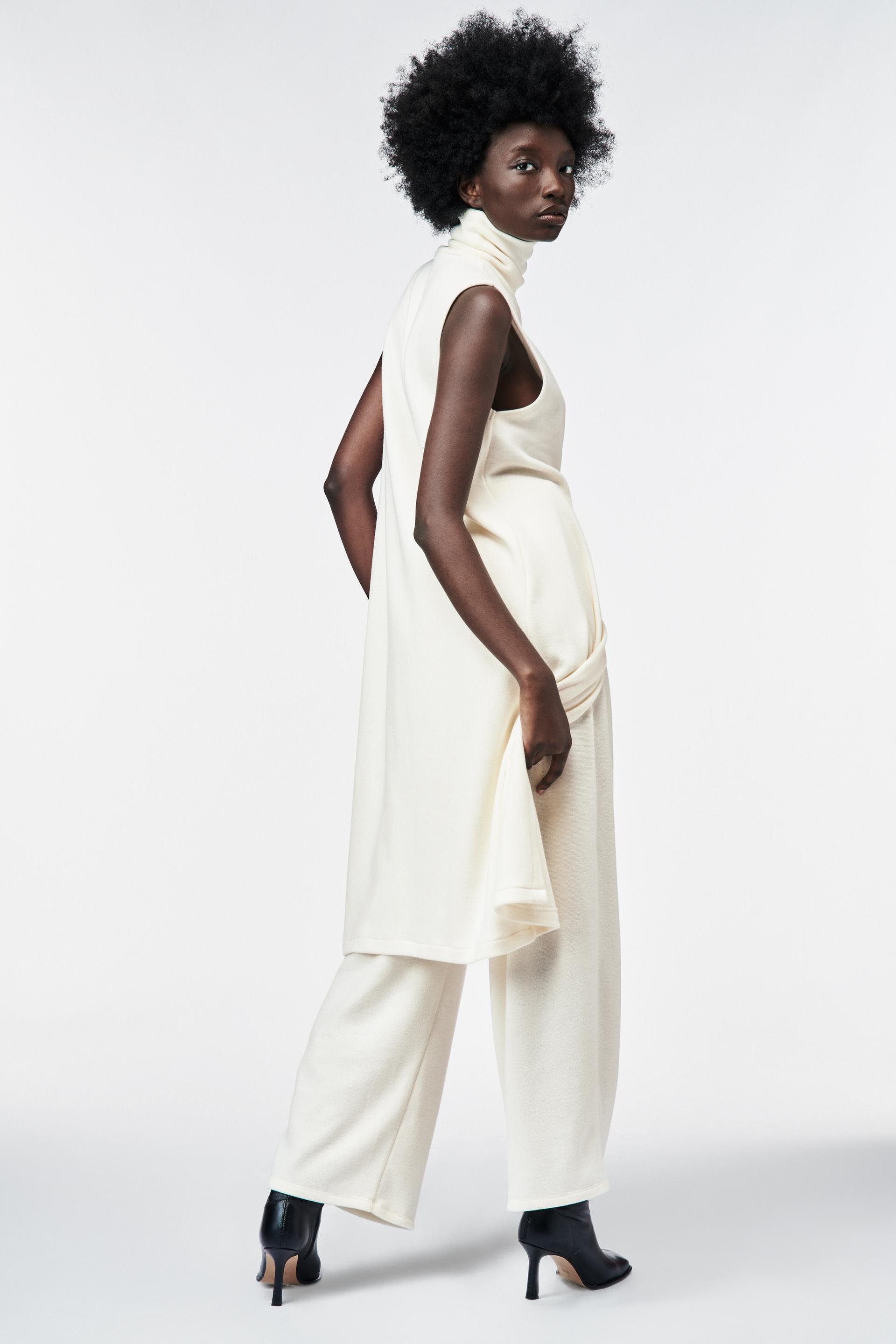 スリット ソフトワンピース エクリュ Zara Japan 日本 スリット ソフトワンピース エクリュ Zara Japan 日本
