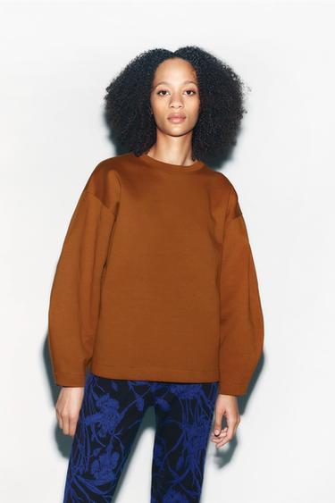 zara orange sweatshirt
