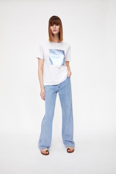 t shirt imprimé zara