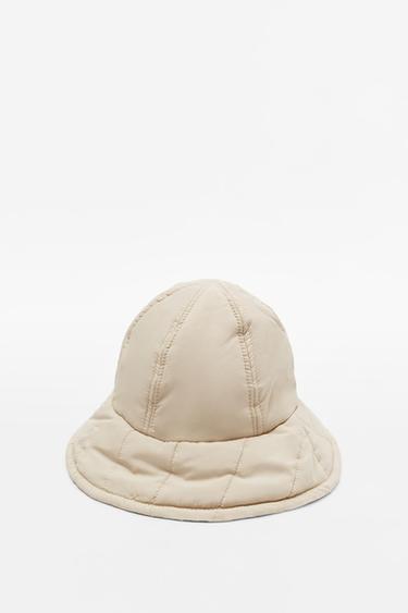 QUILTED BUCKET HAT - Ecru | ZARA Australia