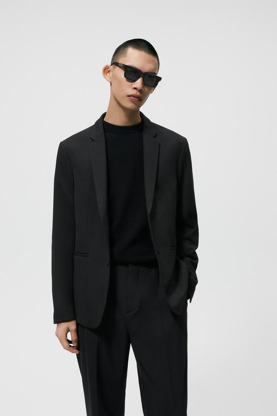 zara basic blazer mens