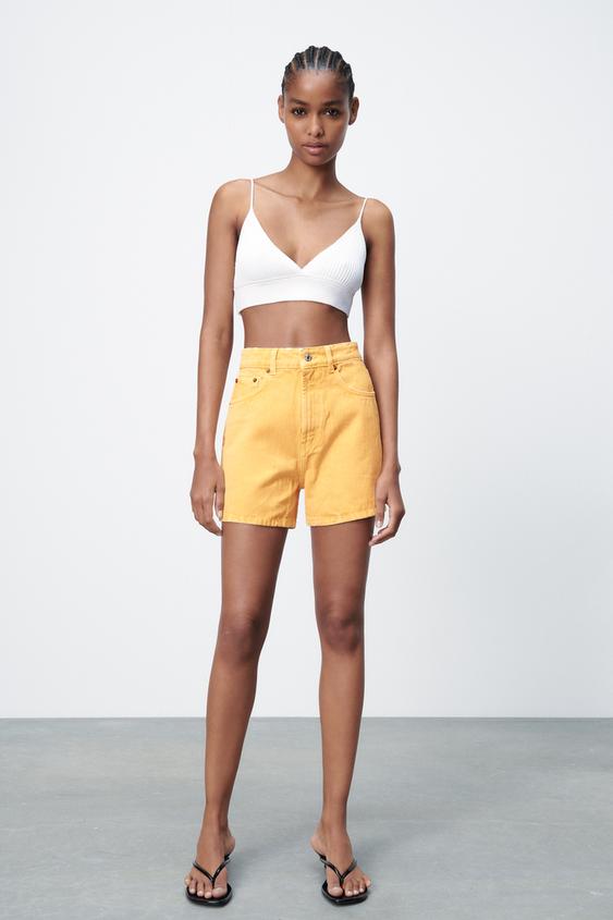 Image 0 of DENIM BERMUDA SHORTS from Zara