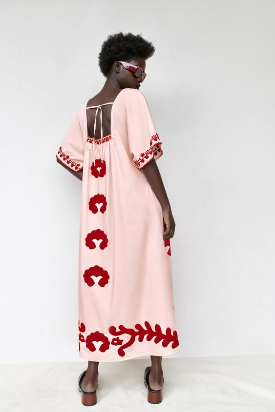 エンブロイダリーワンピース Limited Edition ライトピンク Zara Japan 日本 エンブロイダリーワンピース Limited Edition ライトピンク Zara Japan 日本
