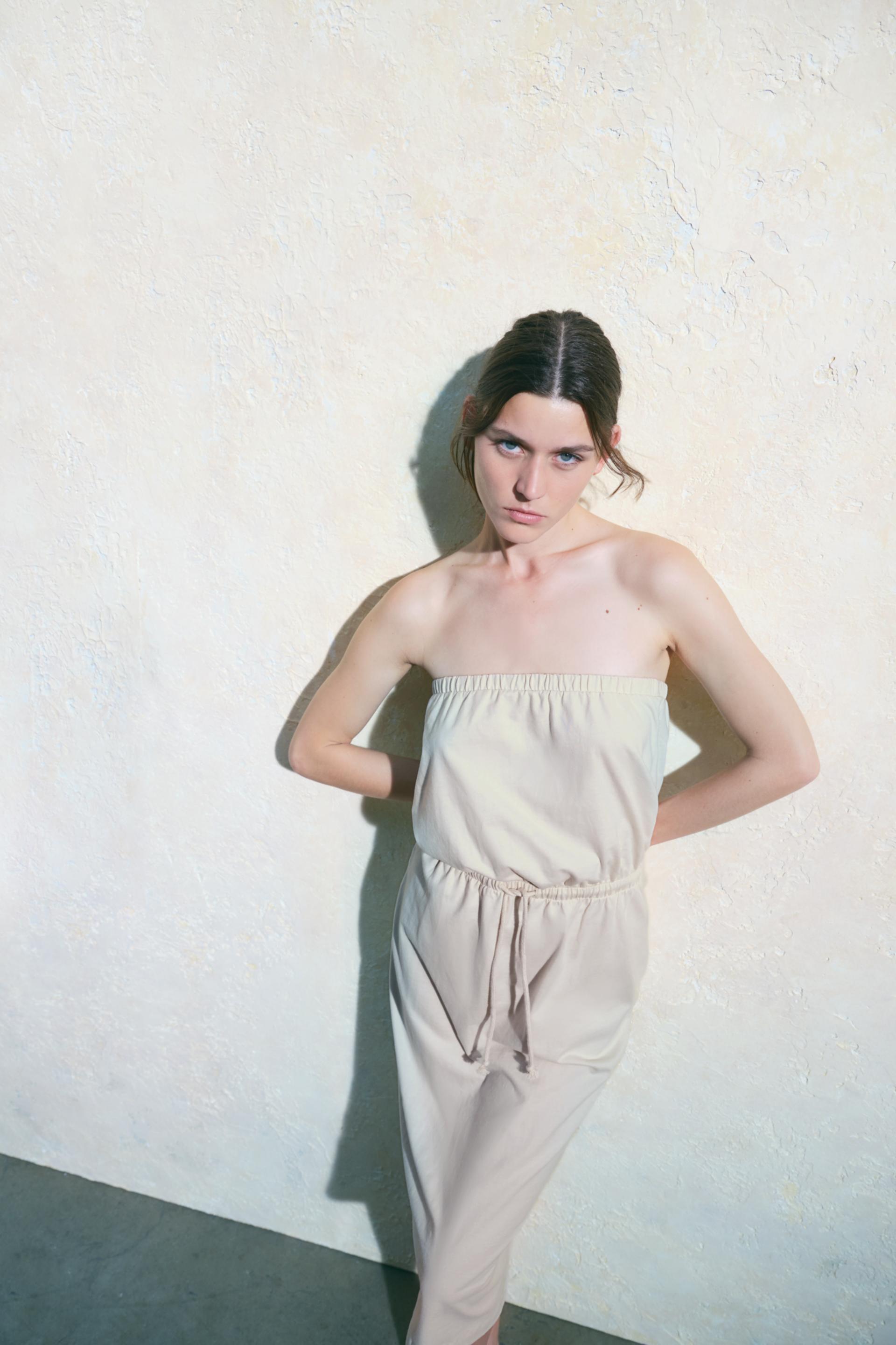 コットン ワンピース サンド Zara Japan 日本 コットン ワンピース サンド Zara Japan 日本