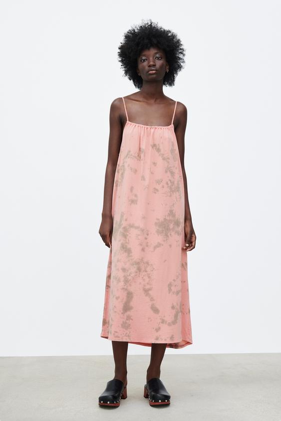 タイダイ柄ワンピース ローズ Zara Japan 日本 タイダイ柄ワンピース ローズ Zara Japan 日本