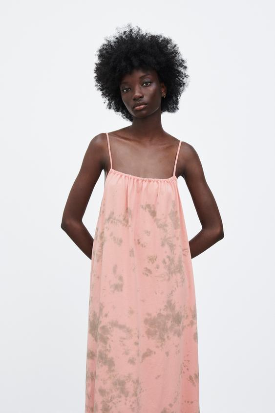 タイダイ柄ワンピース ローズ Zara Japan 日本 タイダイ柄ワンピース ローズ Zara Japan 日本