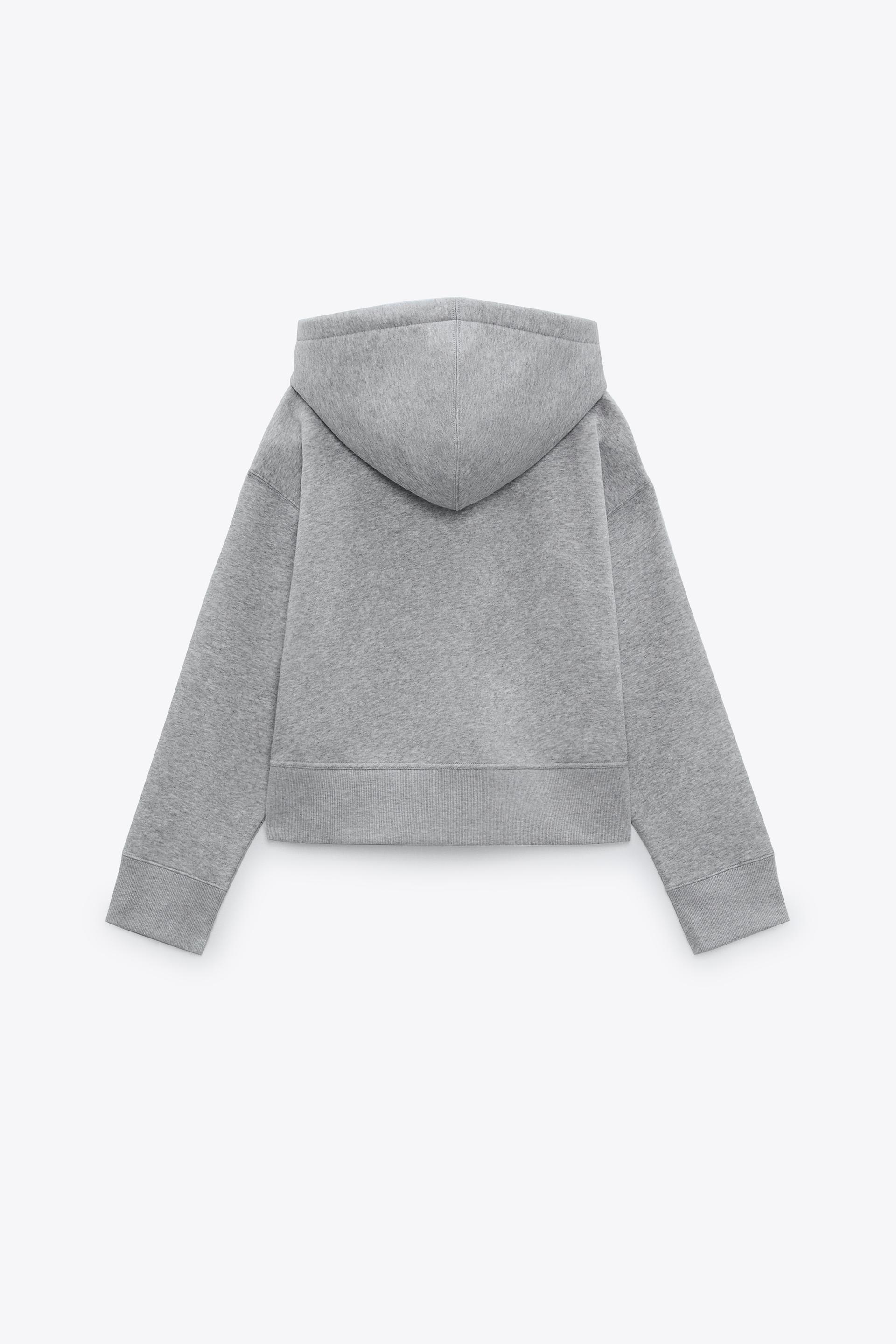 SUDADERA CAPUCHA RIB - Gris vigoré | ZARA Chile