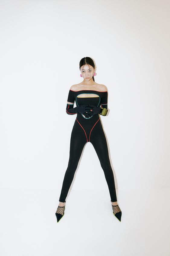 Cut Out Jumpsuit Purple Magazine Black Zara United States Cut Out Jumpsuit Purple Magazine Black Zara United States