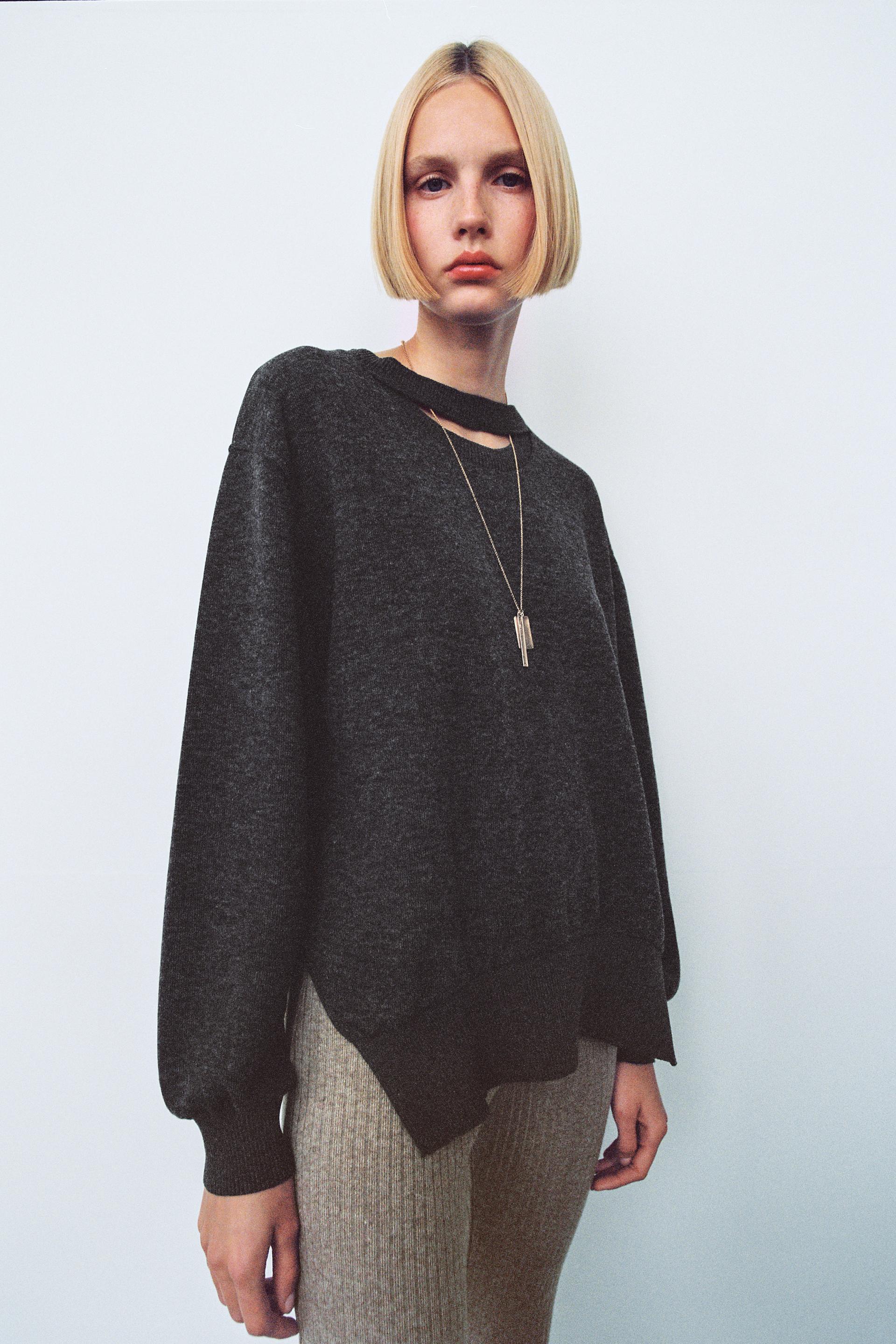 zara ribbed sweatshirt