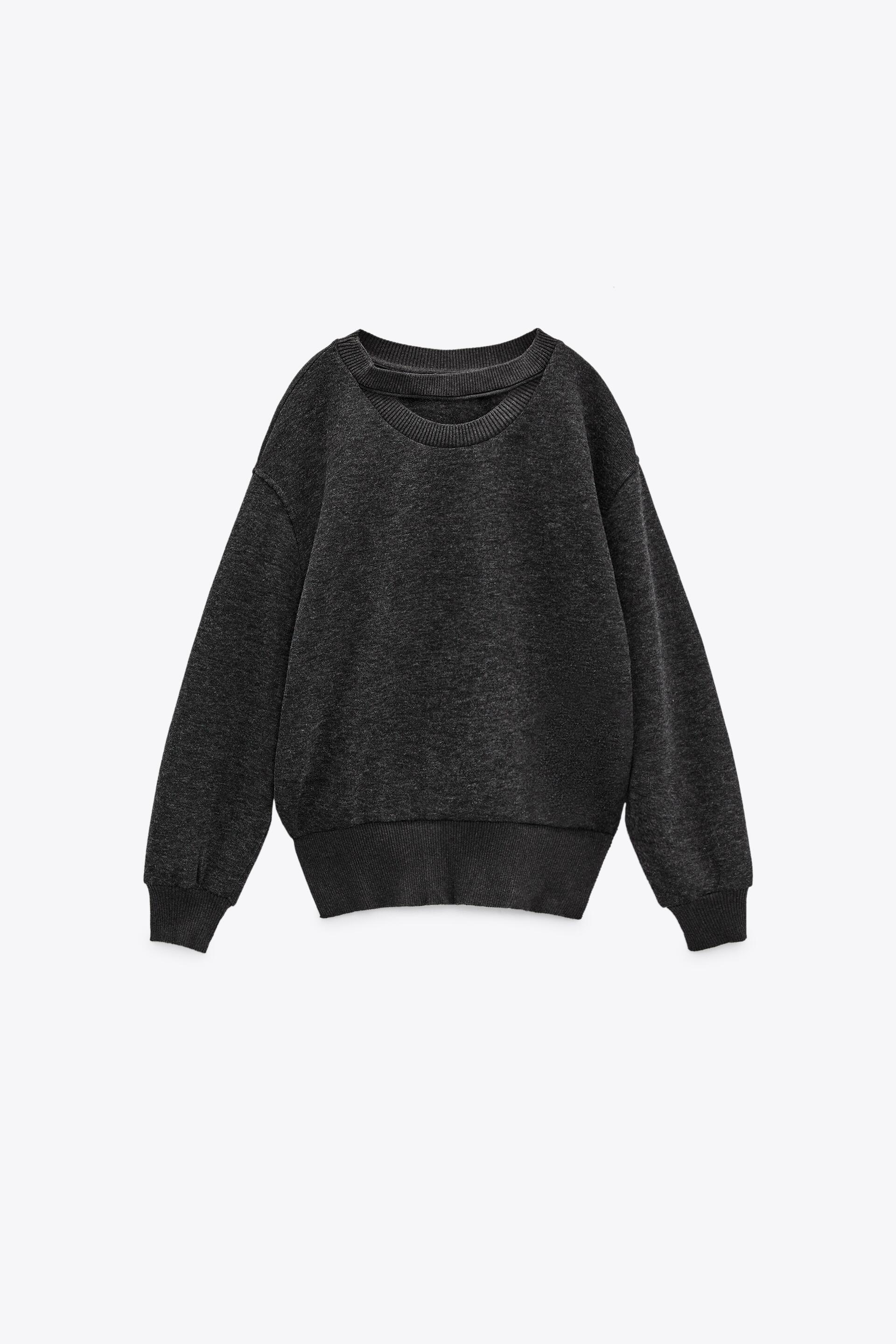 zara ribbed sweatshirt