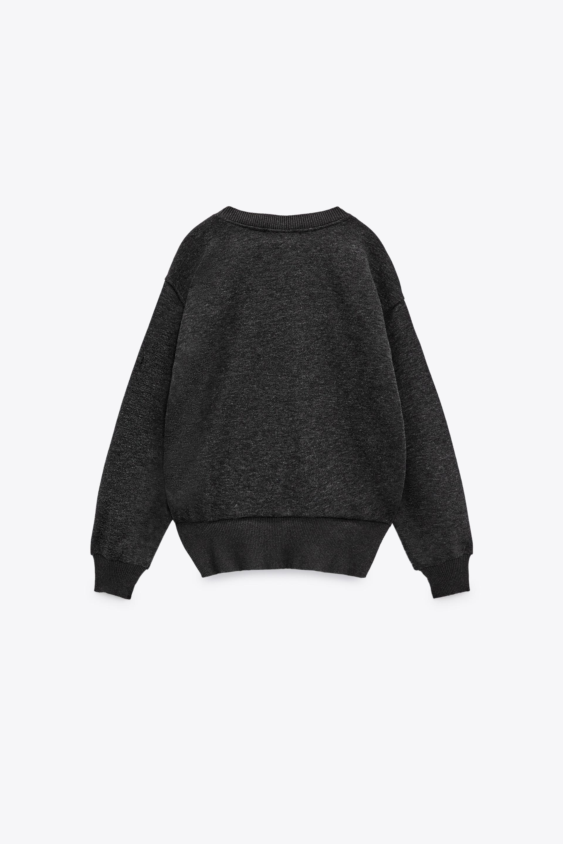 zara ribbed sweatshirt