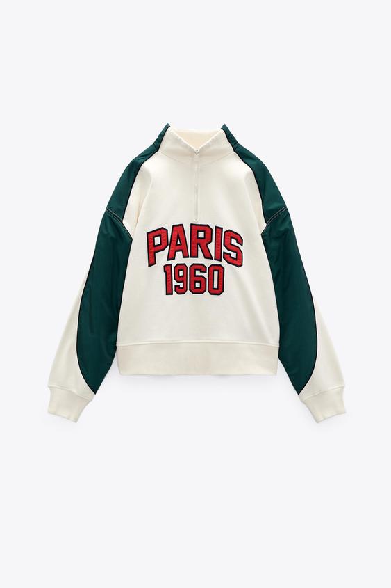 SUDADERA COMBINADA PARIS - Crudo | ZARA Chile