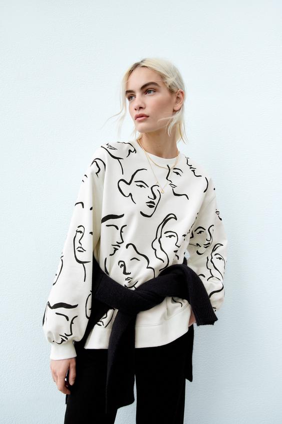 zara personalised sweatshirt