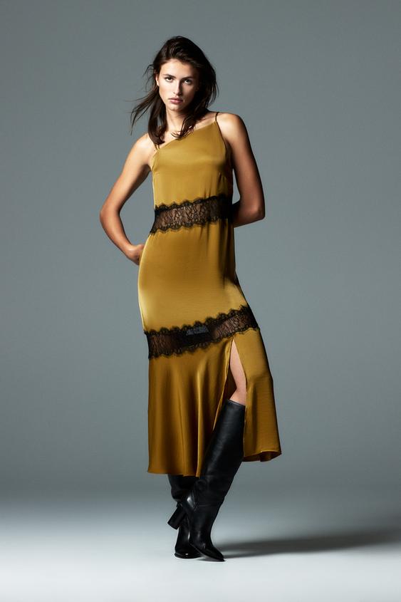 Contrast camisole dress zara clearance