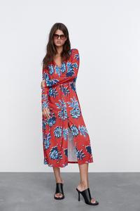 Zara sale dresses midi clearance