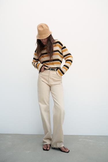 zara striped sweatshirt