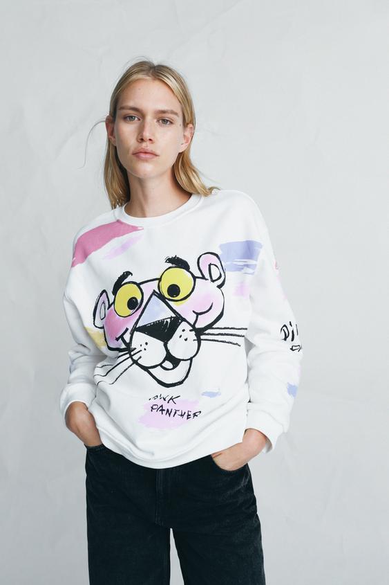 zara pink sweatshirt