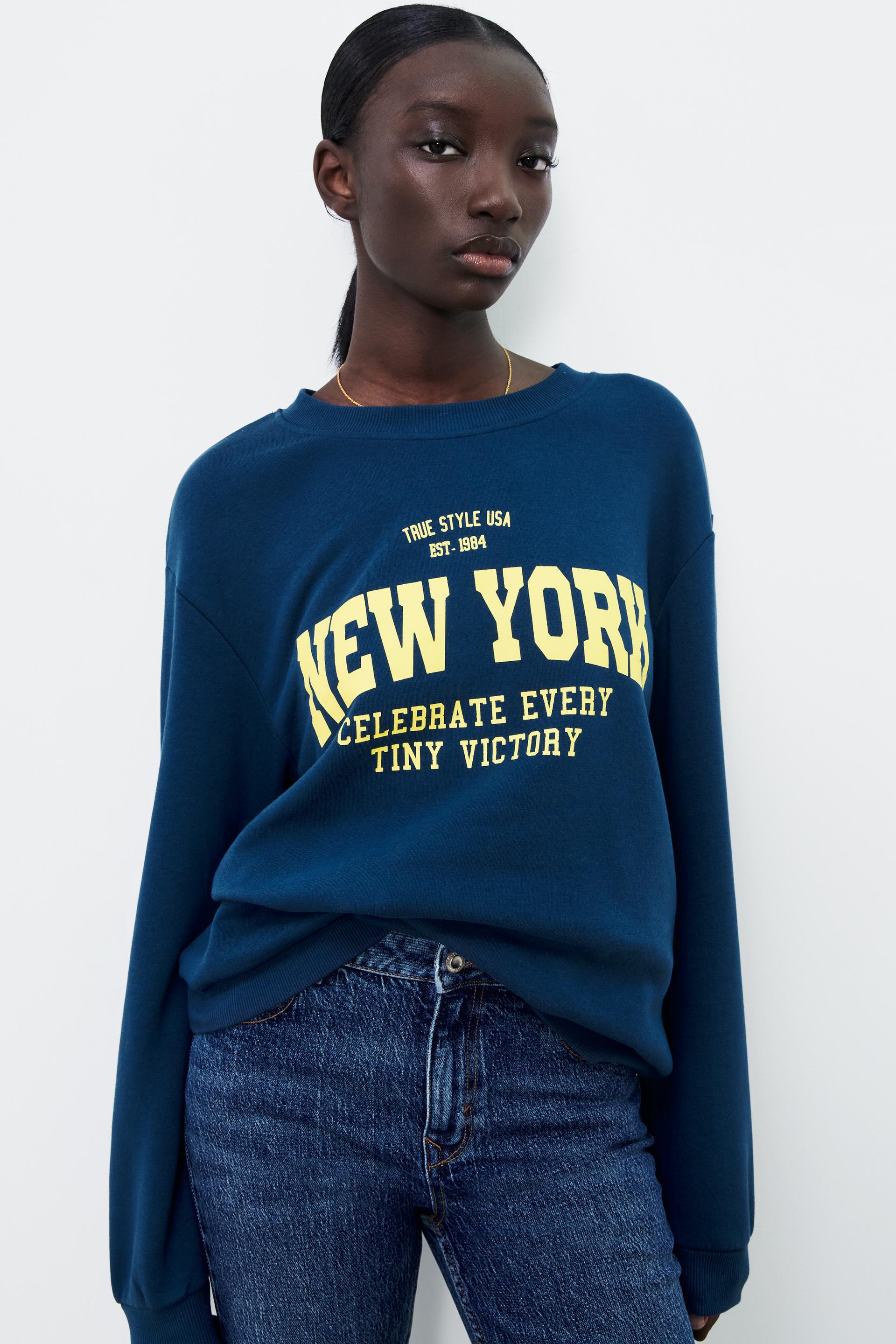 slogan sweatshirt zara