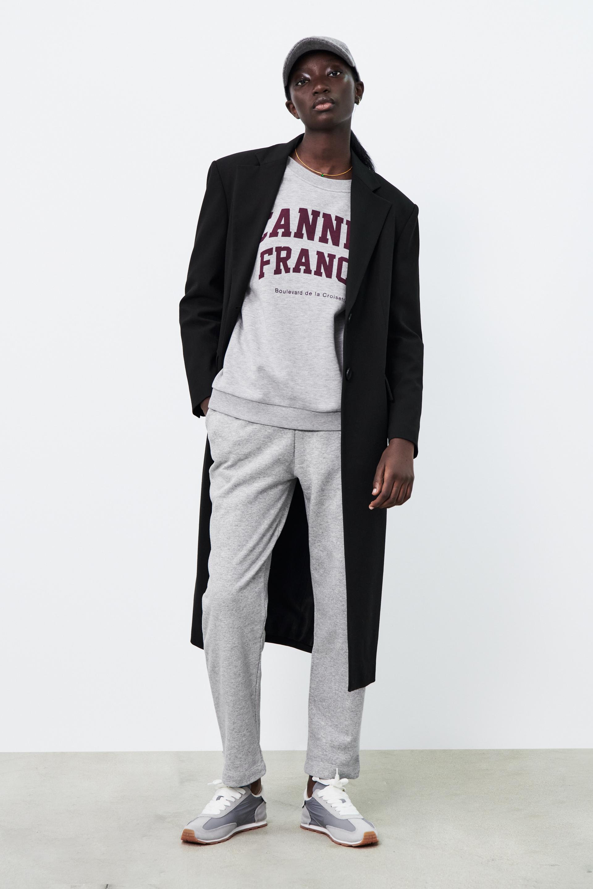 slogan sweatshirt zara