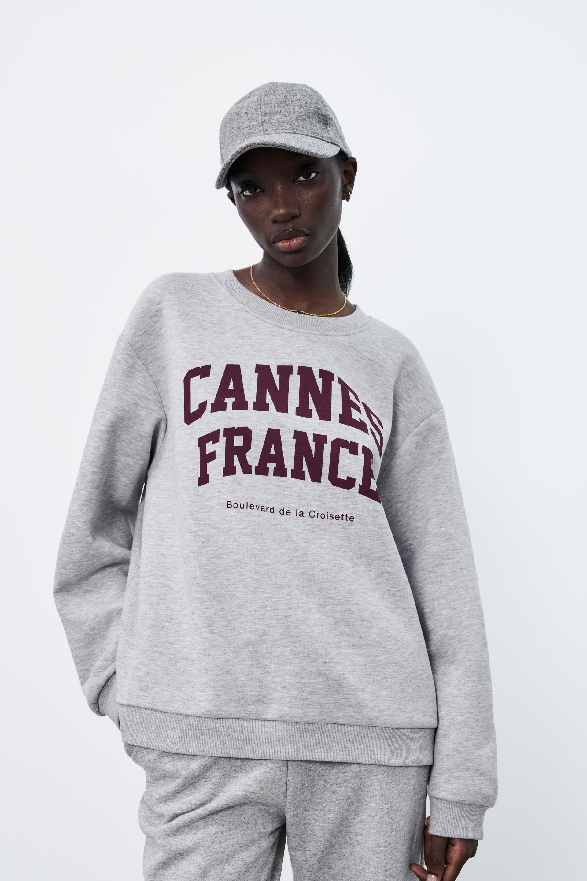 SUDADERA TEXTO - Gris vigoré | ZARA Chile