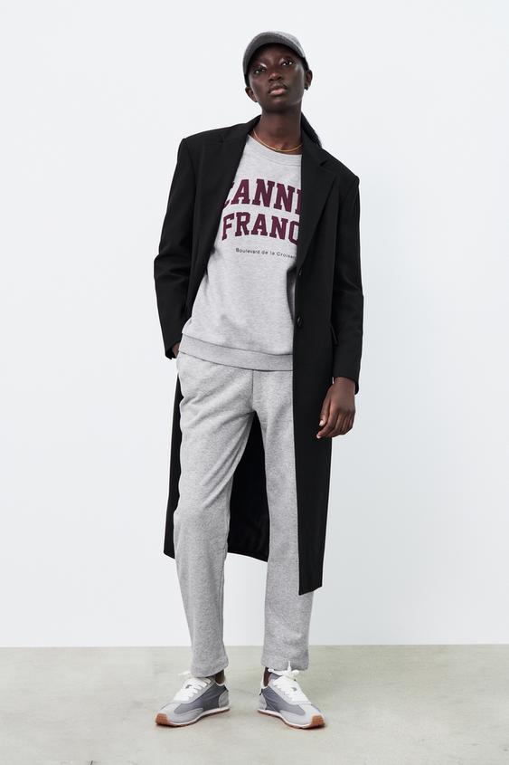 SUDADERA TEXTO - Gris vigoré | ZARA Chile