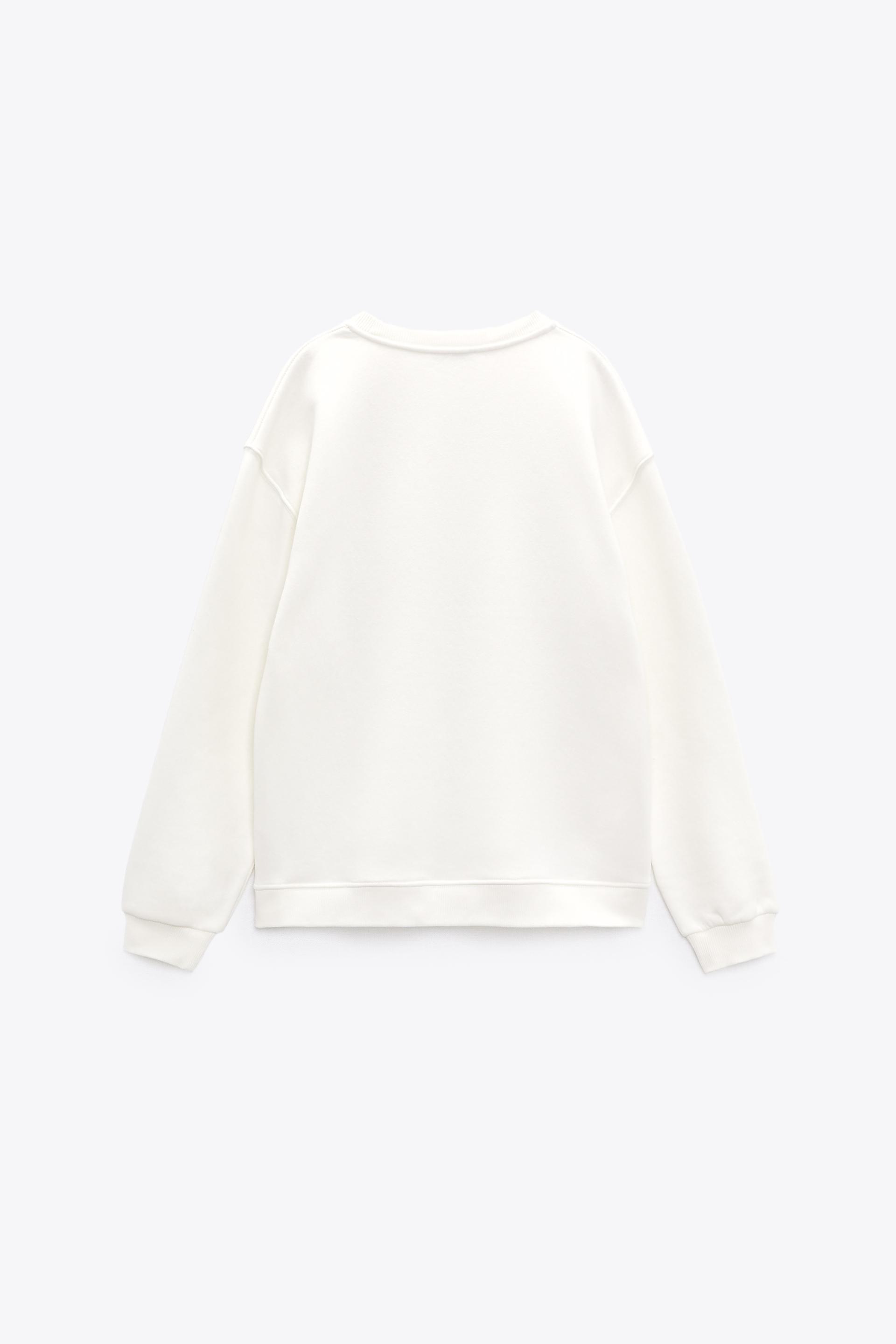 zara white sweatshirt