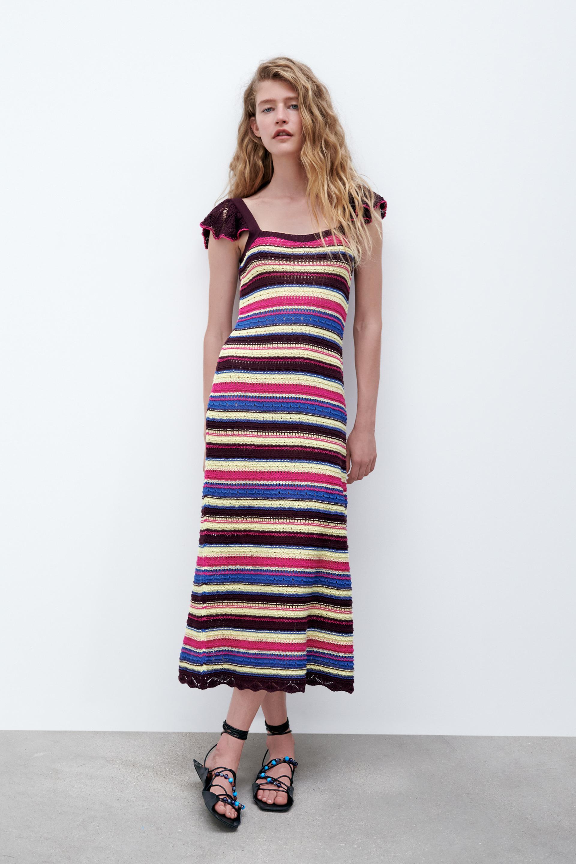 ロング クロシェ ワンピース マルチカラ Zara Japan 日本 ロング クロシェ ワンピース マルチカラ Zara Japan 日本