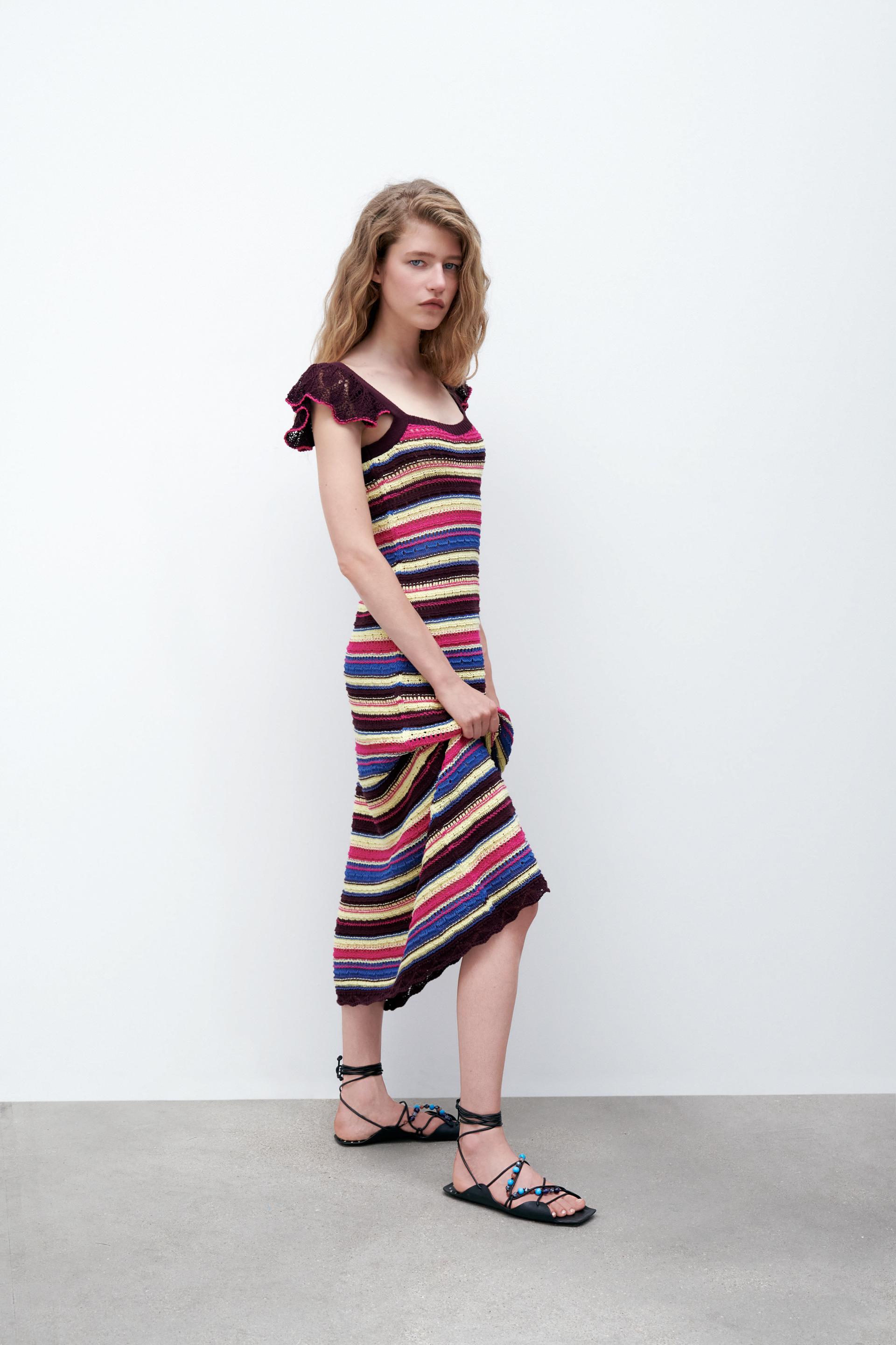 ロング クロシェ ワンピース マルチカラ Zara Japan 日本 ロング クロシェ ワンピース マルチカラ Zara Japan 日本