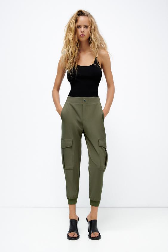 pantalon cargo femme zara