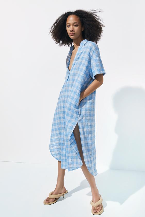 ギンガムチェック チュニック ワンピース Zara Japan 日本 ギンガムチェック チュニック ワンピース Zara Japan 日本