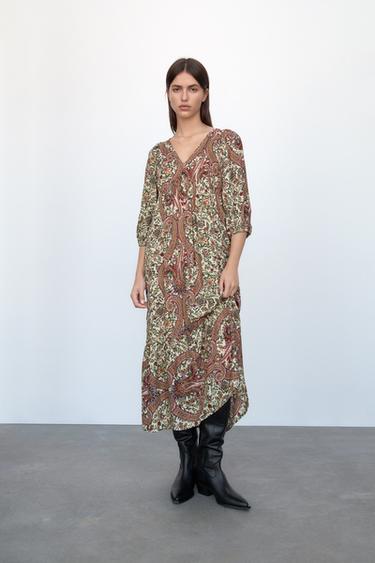 プリント柄オーバーサイズワンピース マルチカラ Zara Japan 日本