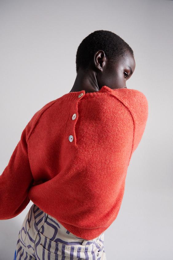 Zara jersey rojo clearance