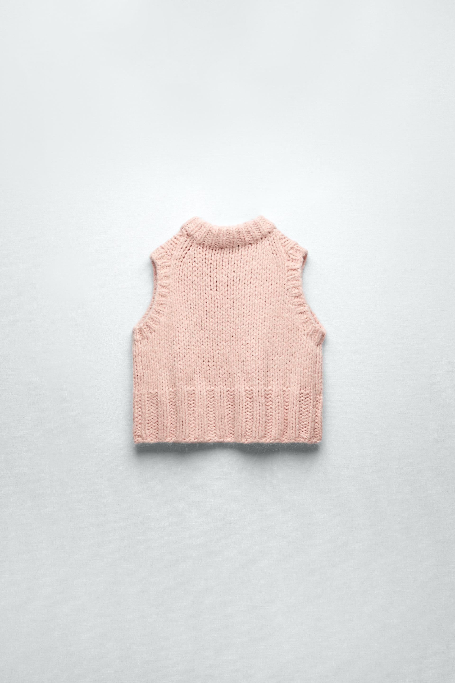 Alpaca Wool Knit Vest Pastel Pink Zara North Macedonia Alpaca Wool Knit Vest Pastel Pink Zara North Macedonia
