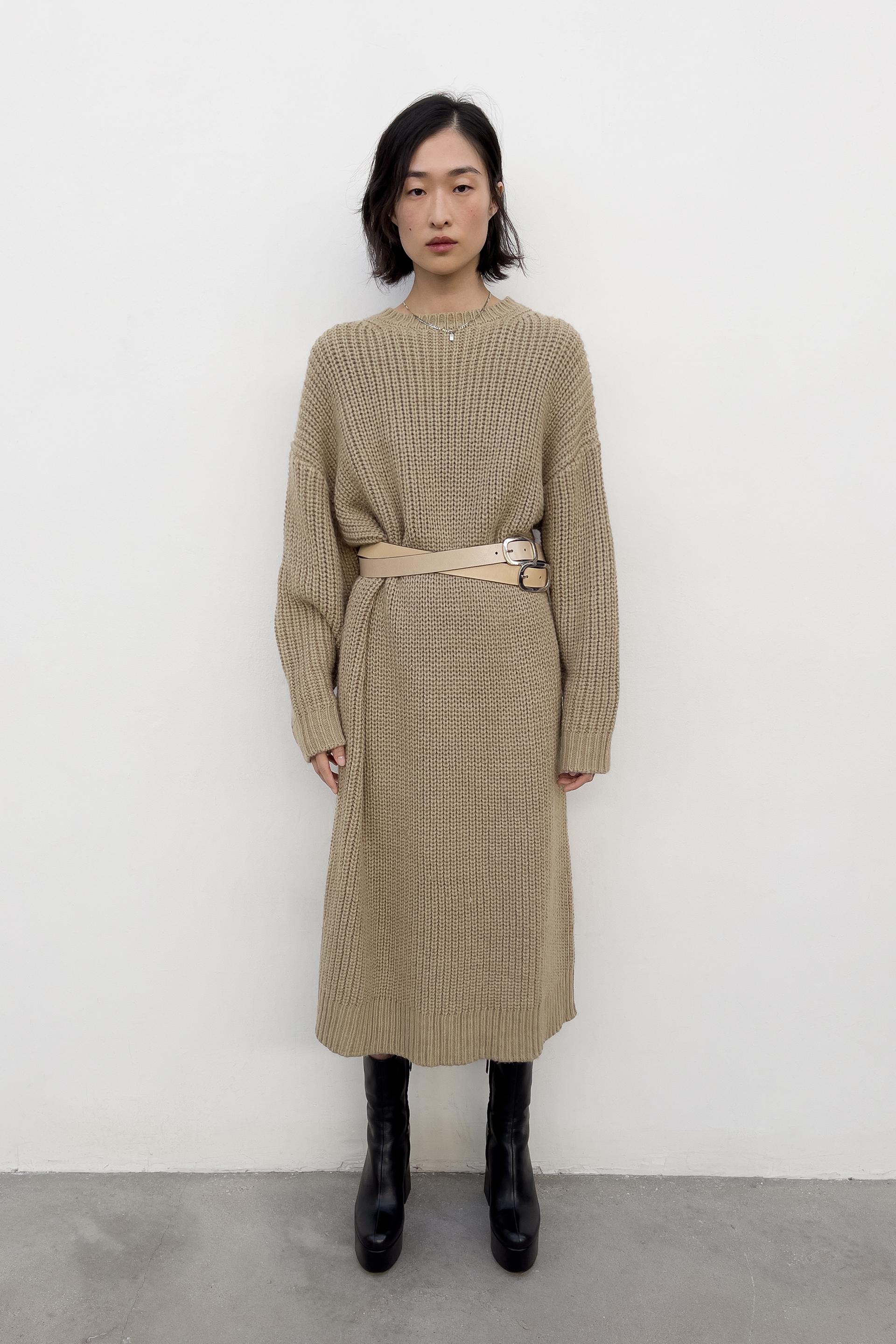 Oversized Knit Dress Mink Zara United States Oversized Knit Dress Mink Zara United States