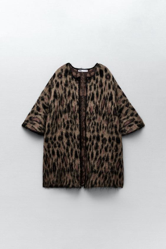 leopard cape coat