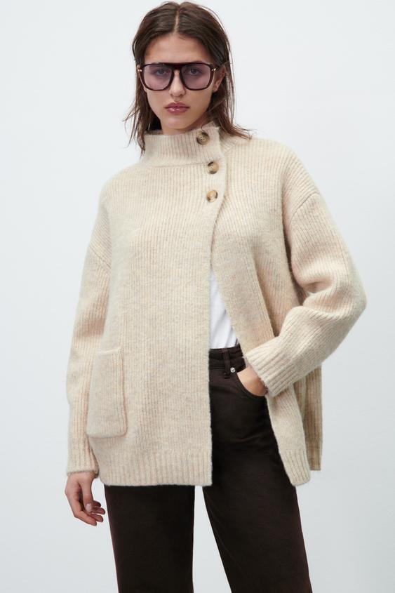 zara knit coat
