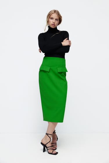 PENCIL SKIRT WITH FLAPS