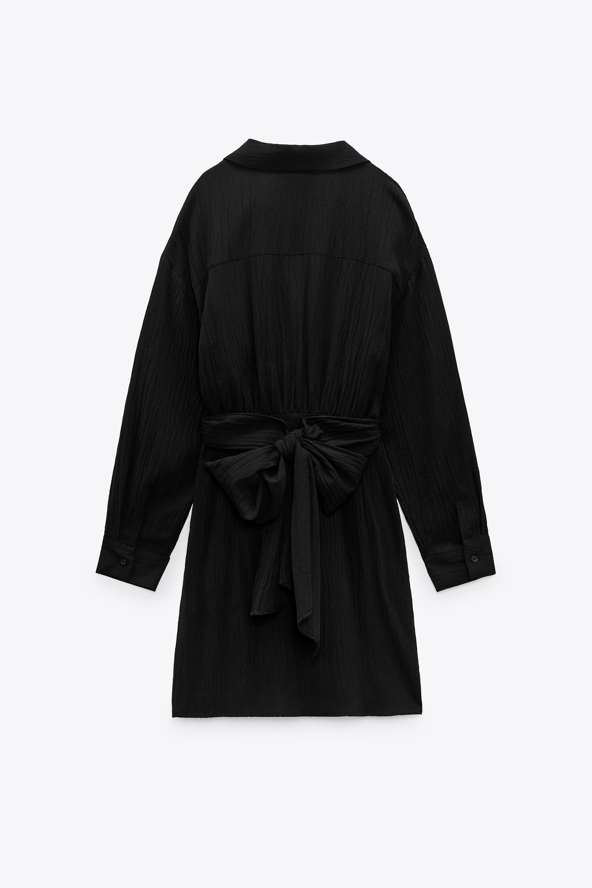 Zara black tie dress clearance
