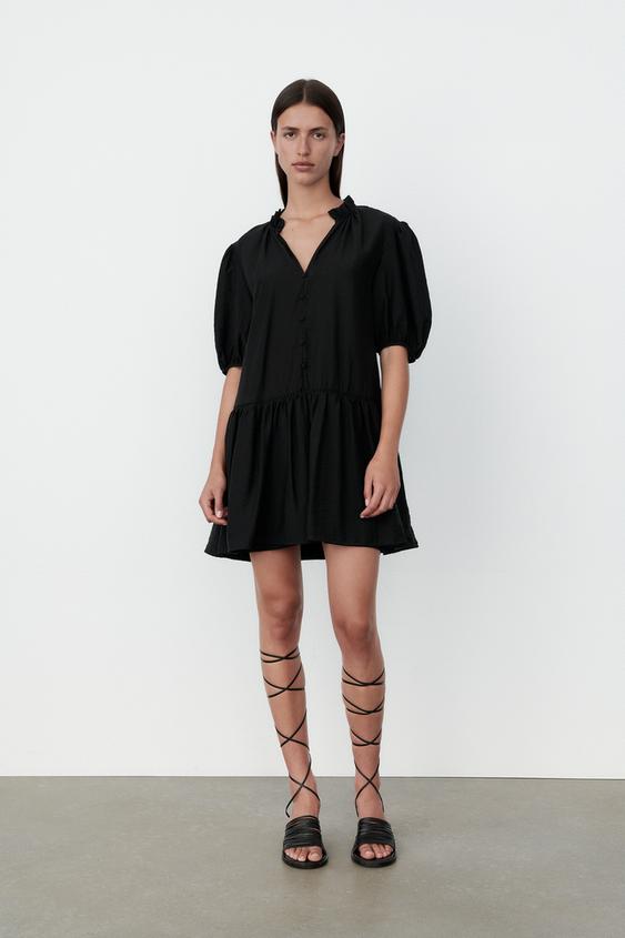 カラーブロックワンピース ブラック Zara Japan 日本 カラーブロックワンピース ブラック Zara Japan 日本