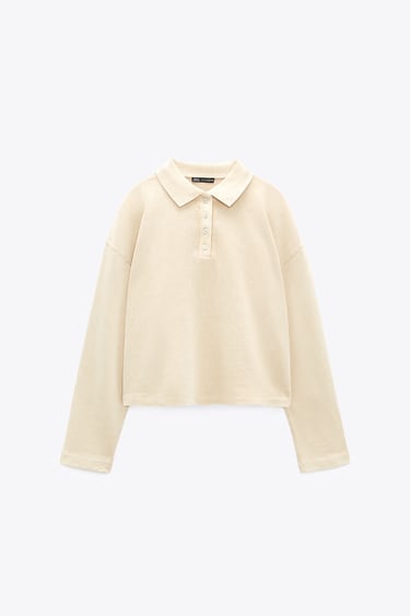 FADED-EFFECT COTTON POLO SHIRT