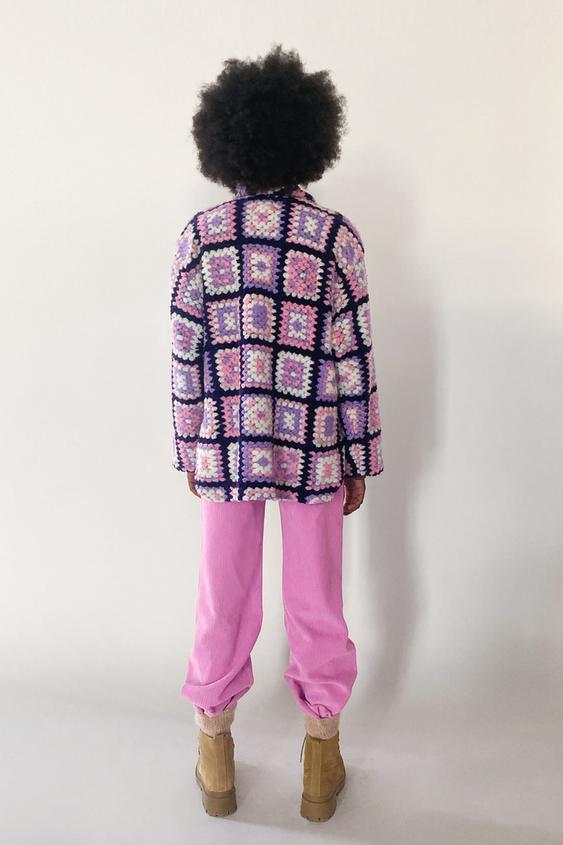 zara crochet sweater