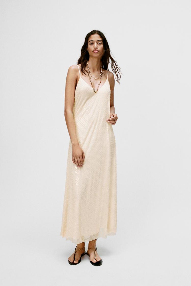 Εικόνα 0 του ΦΟΡΕΜΑ ΜΕ ΧΑΝΤΡΕΣ ΚΑΙ ΠΟΥΛΙΕΣ από Zara