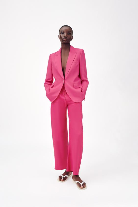 フルイドパンツ ネオンピンク Zara Japan 日本 フルイドパンツ ネオンピンク Zara Japan 日本