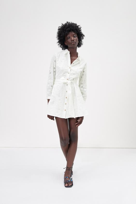 カットワーク刺繍ワンピース Zara Japan 日本 カットワーク刺繍ワンピース Zara Japan 日本