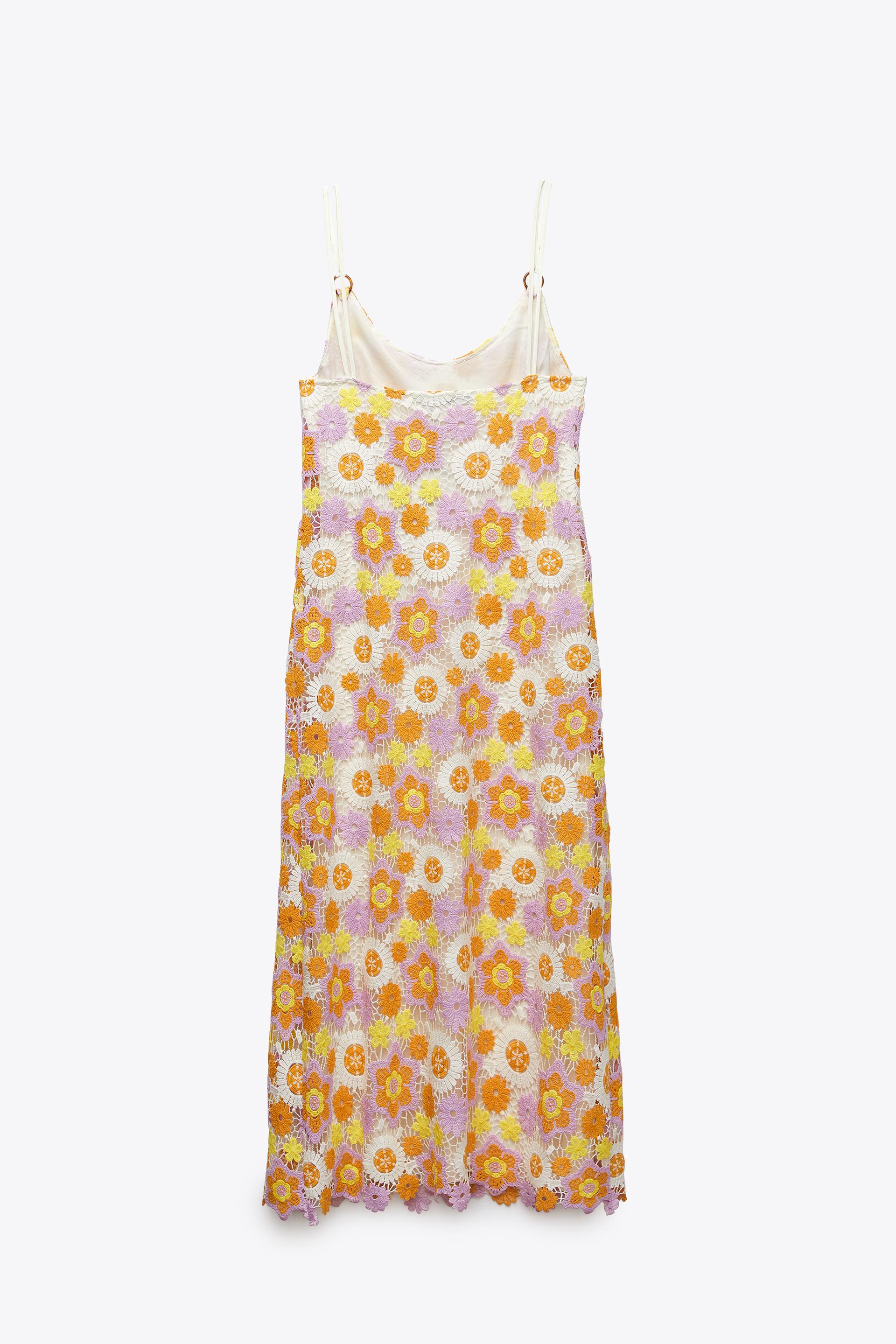 クロシェ ミディワンピース マルチカラ Zara Japan 日本 クロシェ ミディワンピース マルチカラ Zara Japan 日本