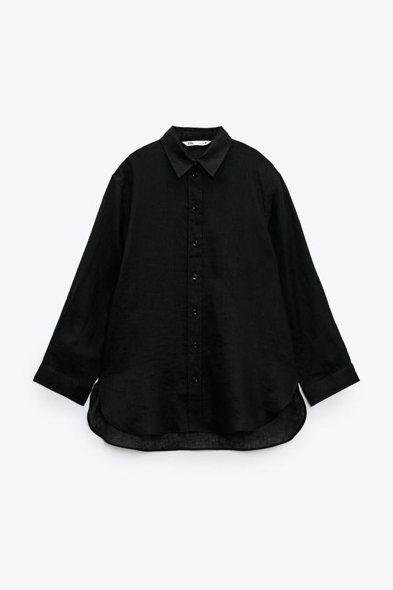 Zara black silk top Clearance