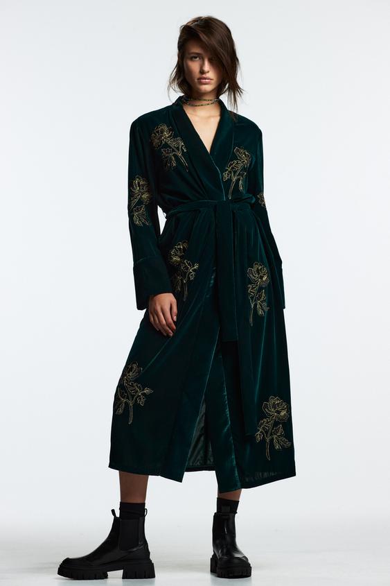 エンブロイダリー ワンピース Limited Edition グリーン Zara Japan 日本